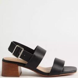 Torrid Black Strappy Sandals with Block Heel